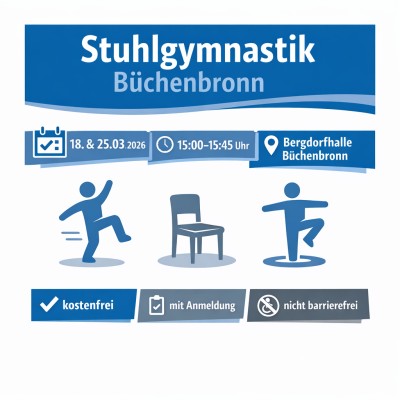 Stuhlgymnastik in Büchenbronn an zwei Terminen im März 2026